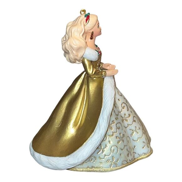 Hallmark Keepsake Ornament Holiday Barbie 1994 Second in Series Gold - Picture 4 of 7